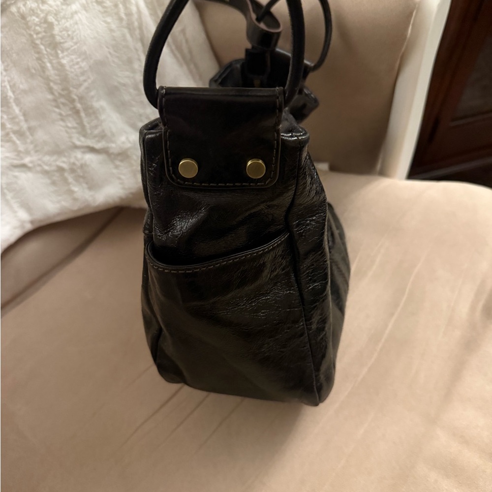 HOBO Classic Black Leather Shoulder Bag - Picture 8 of 10